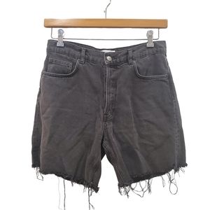 Reformation Jeans Cut Off Jean Short Seine Size 28 Raw Hem High Rise Button Fly